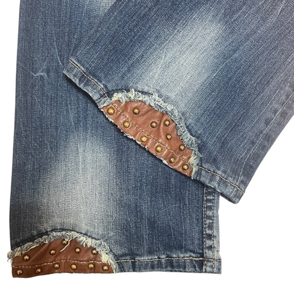 Cowgirl‎ Tuff Spirit Embroidered Embellished Western Rodeo Bootcut Jean Women 33 - Picture 6 of 13
